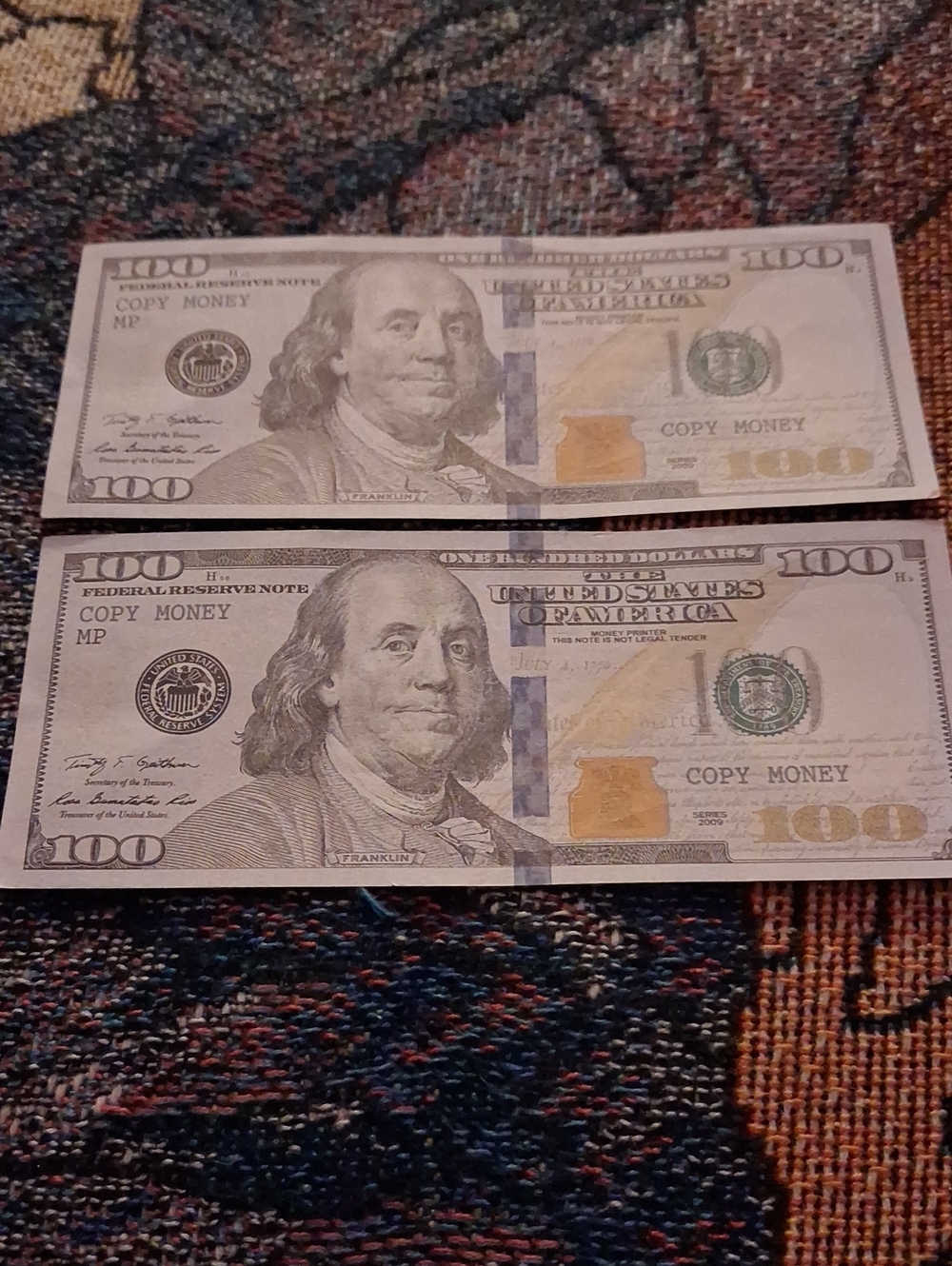 Novelty Currency Art Print Set - White and Tan